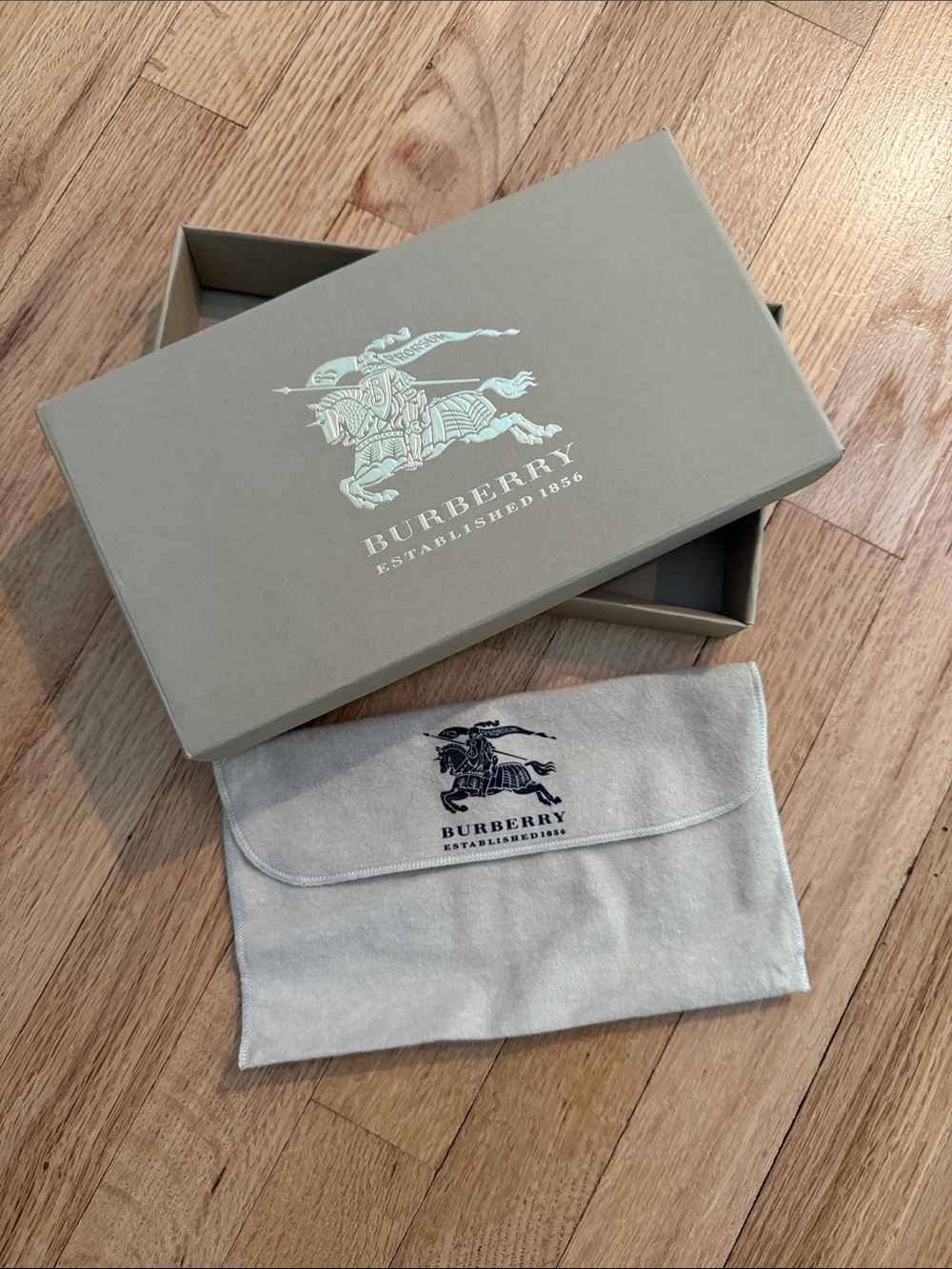 Burberry Box with Pouch 10”x5.5”x1”